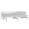 vidaXL Uttrekkbar dagseng hvit heltre furu 2x(90x200) cm