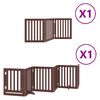 vidaXL Hundeport sammenleggbar 9 paneler brun 450 cm poppeltre