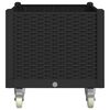 vidaXL Plantekasse med hjul svart 80x50x54 cm PP
