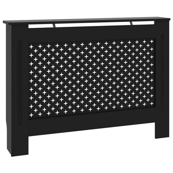 vidaXL Radiatordeksel svart 112x19x81,5 cm MDF