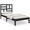 vidaXL Sengeramme svart heltre 100x200 cm