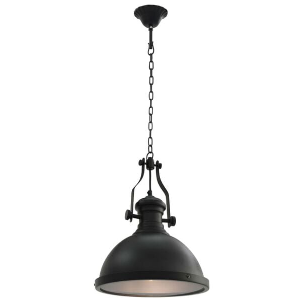 vidaXL Taklampe svart rund E27