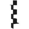 vidaXL Veggmontert hj&oslash;rnehylle svart 32x32x127,5 cm konstruert tre