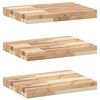 vidaXL Flytende hyller 3 stk 40x30x4 cm ubehandlet heltre akasie