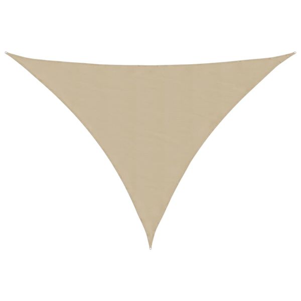vidaXL Solseil oxfordstoff trekantet 3x4x4 m beige