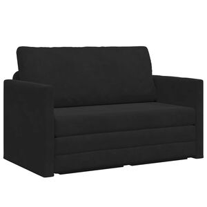 vidaXL Sammenleggbar Sofa seng Svart 124 x 71 x 78 cm Fl&oslash;yel