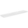 vidaXL Flytende vegghyller 2 stk h&oslash;yglans hvit 120x23,5x3,8 cm MDF