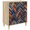 vidaXL Kommode OMMEN Geometrisk trykk 66 x 36,5 x 75 cm Konstruert tre