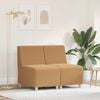 vidaXL Modul Sofa Enhet Armfri 2 pcs Beige 55 x 74 x 82 cm