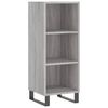 vidaXL Highboard gr&aring; sonoma 34,5x34x180 cm konstruert tre