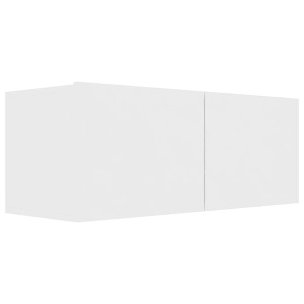 vidaXL TV-benksett 7 deler hvit konstruert tre