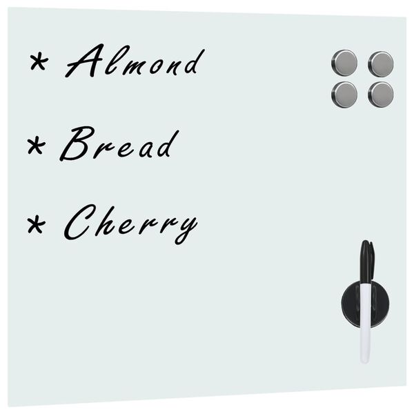 vidaXL Veggmontert magnetisk tavle glass 50x50 cm