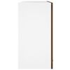 vidaXL Vegghengt glasskap "Lyon" brun eik 60x31x60 cm konstruert tre