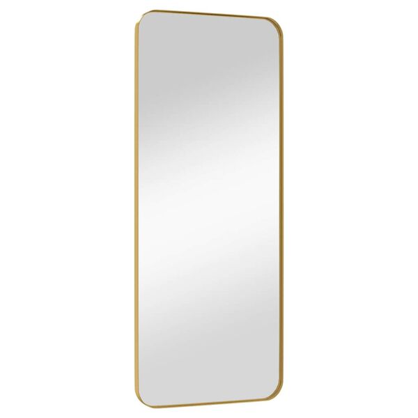 vidaXL Veggmontert speil gull 40x100 cm rektangul&aelig;r