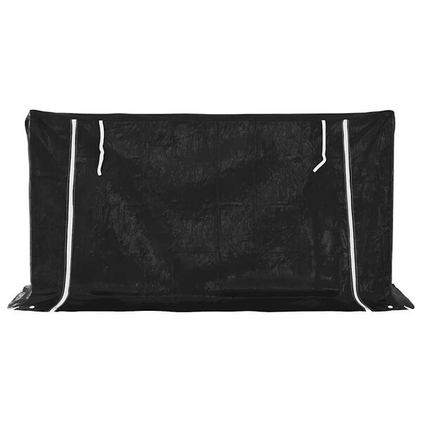 vidaXL Vedstativ med regntrekk 200,5x60,5x110,5 cm galvanisert st&aring;l