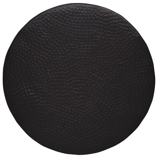 vidaXL Salongbord hamret aluminium Ø 50x30 cm svart