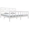 vidaXL Sengeramme hvit heltre furu 180x200 cm Super King