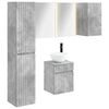 vidaXL Baderomsskapsett 5 pcs Betonggr&aring; 43 x 11,5 x 60,5 cm