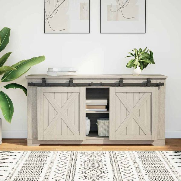 vidaXL Skyved&oslash;rsett for skap 122 cm karbonst&aring;l