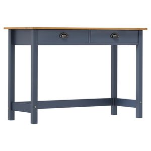 vidaXL Konsollbord Hill 2 skuffer gr&aring; 110x45x74 cm heltre furu