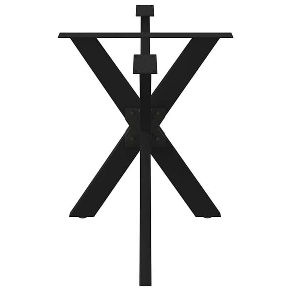 vidaXL Spisebordben edderkoppformet svart 120x68x(72-73) cm st&aring;l