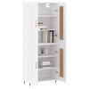 vidaXL Highboard hvit 69,5x34x180 cm konstruert tre