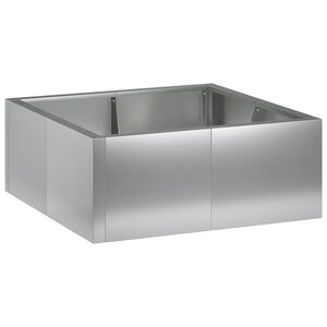 vidaXL St&oslash;ttemur 4 stk. 100 x 100 x 30 cm Galvanisert st&aring;l S&oslash;lv