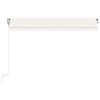 vidaXL Automatisk uttrekkbar markise 450x350 cm kremhvit