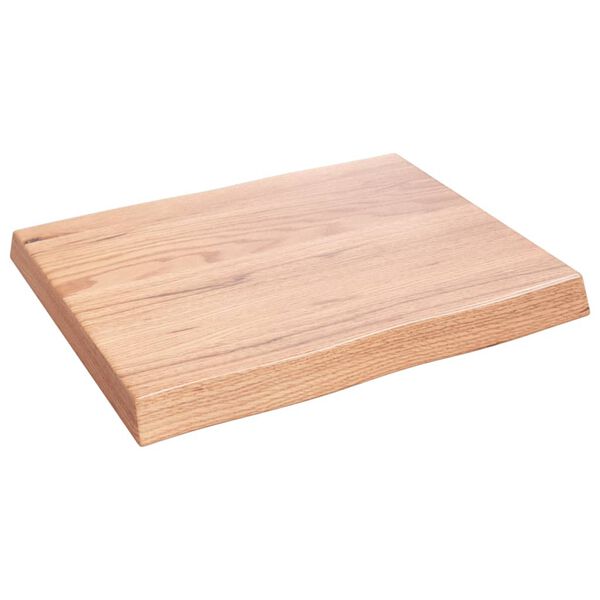vidaXL Bordplate lysebrun 60x50x(2-6)cm behandlet heltre naturlig kant