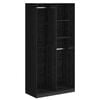 vidaXL Garderobeskap Svart eik 100 x 50 x 200 cm Konstruert tre