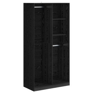 vidaXL Garderobeskap Svart eik 100 x 50 x 200 cm Konstruert tre