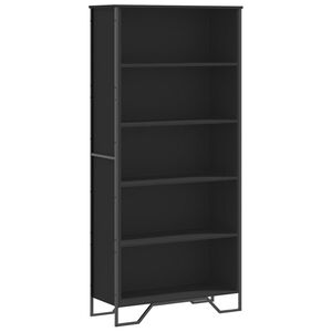 vidaXL Bokhylle svart 80x31x169 cm konstruert tre