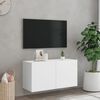 vidaXL Vegghengt TV-benk hvit 80x30x41 cm