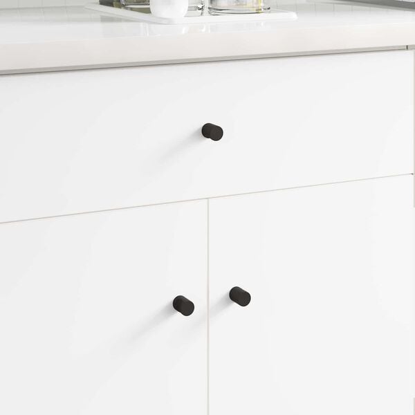 vidaXL Skap Knotter 12 pcs Svart M4 x 12 mm Jern