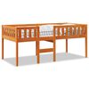vidaXL Barneseng med madrass voksbrun 90x200 cm heltre furu