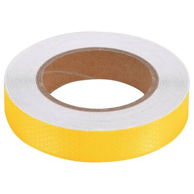 vidaXL Reflekterende tape gul 2,5 cm x 20 m PVC