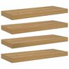vidaXL Vegghylle 4 stk. Brun 60 x 23,5 x 3,8 cm Konstruert tre