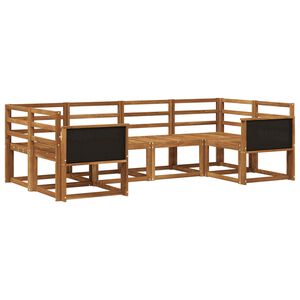 vidaXL Utend&oslash;rs sofa-sett 6 pcs Naturlig Solid akasietre