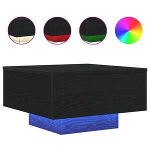 vidaXL Kaffebord Svart Eik 55 x 55 x 31 cm Konstruert tre