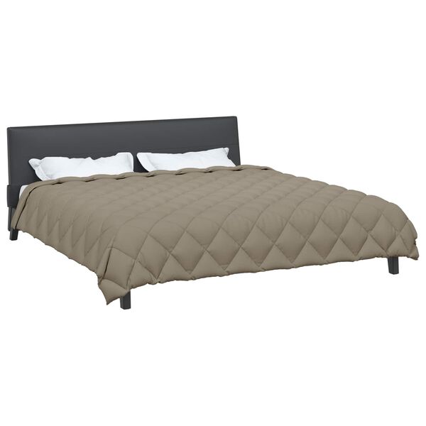 vidaXL Vinter Dynen Lysegr&aring; 220 x 260 cm Mikrofiber