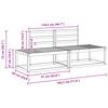 vidaXL Utend&oslash;rs End Sofagruppe 2 Stk Naturlig 182,5 x 63 x 73 cm