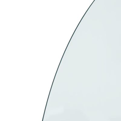 vidaXL Peis glassplate halvrund 800x500 mm