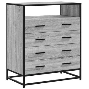 vidaXL Kommode gr&aring; sonoma 70x41x83,5 cm konstruert tre