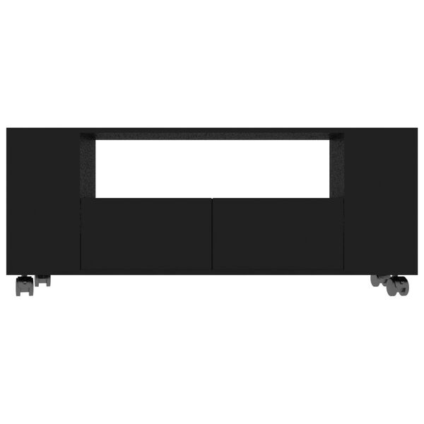 vidaXL TV-benk svart 120x35x48 cm konstruert tre