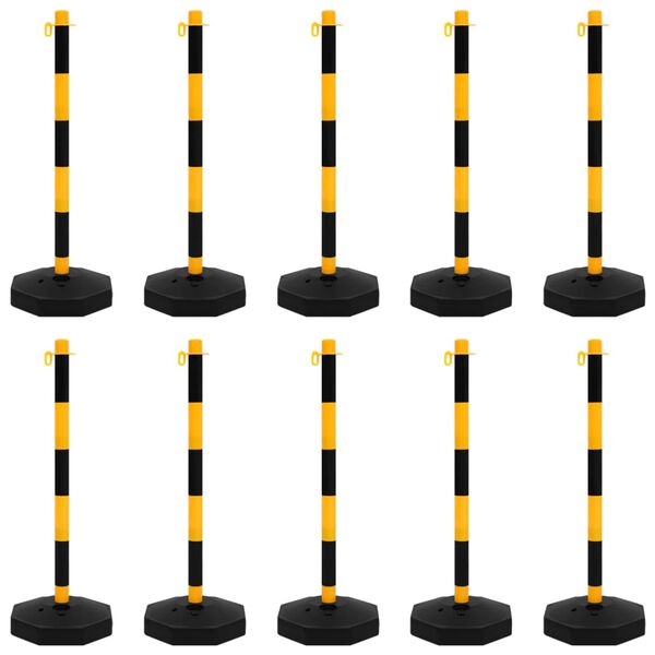 vidaXL Kjettingstolpesett 10 m plast