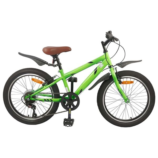 vidaXL Barnesykkel 20 Tommer 6-Speed for 6-11 &aring;r gammel gr&oslash;nn