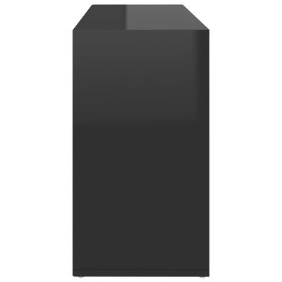 vidaXL Skobenk høyglans svart 103x30x54,5 cm sponplater