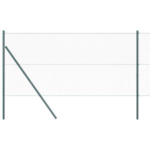 vidaXL Sekskantet gjerde grunstift 100 x 1,5 m PVC-belagt st&aring;l Gr&oslash;nn