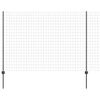 vidaXL Euro gjerdet med stolpe 10 x 1,6 m PVC-belagt st&aring;l Gr&aring; Mesh