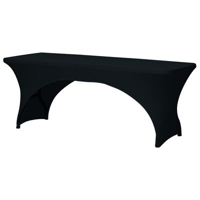 Perel Rektangulært bordtrekk buet svart